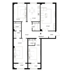 4 комн. — 144.51 м²